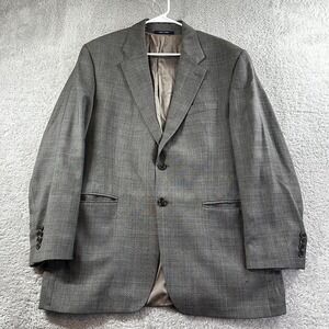Ralph Lauren Blazer Mens 42R Sport Coat Wool Cashmere Gray Tartan Plaid Suit